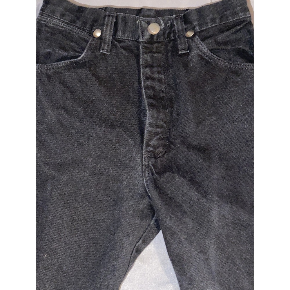 Vtg Wrangler Jeans Womens 5x34 Bareback Black wedgie wranglerHigh Rise 14NBPWK‎ - Picture 7 of 7